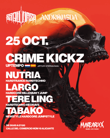 Imagen del evento: ESQUINAZO ANDRÓMEDA (Crime Kickz + Nutria + ...)