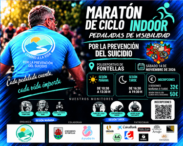 Imagen del evento: I MARATÓN CICLO INDOOR PREVENCIÓN DEL SUICIDIO