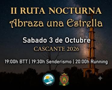 Imagen del evento: II RUTA NOCTURNA ABRAZA UNA ESTRELLA